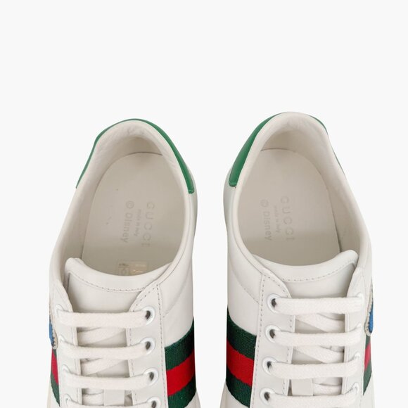 Gucci x Disney Donald Duck Ace Sneakers EU 37 US 7 White Leather Low Top Shoe - Picture 5 of 14